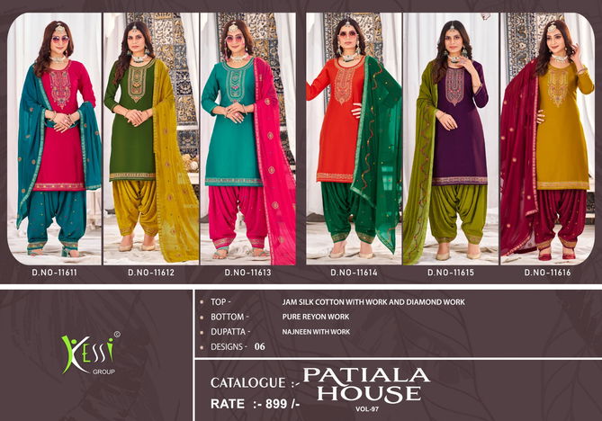 Patiala House Vol 97 By Kessi Heavy Cotton Silk Designer Dress Material Wholesale Shop In Surat
